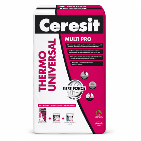 Adeziv si masa de spaclu Ceresit Thermo Universal Multi Pro, 25 kg